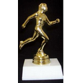 Trophy Cornerstone Base -Weighted White Plastic 3" x 3-1/2" x 3/4"